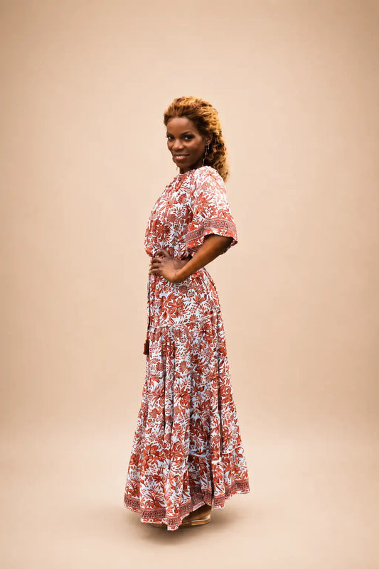 1971 Long Bohemian Frill Skirt And Gipsy Top Jungle