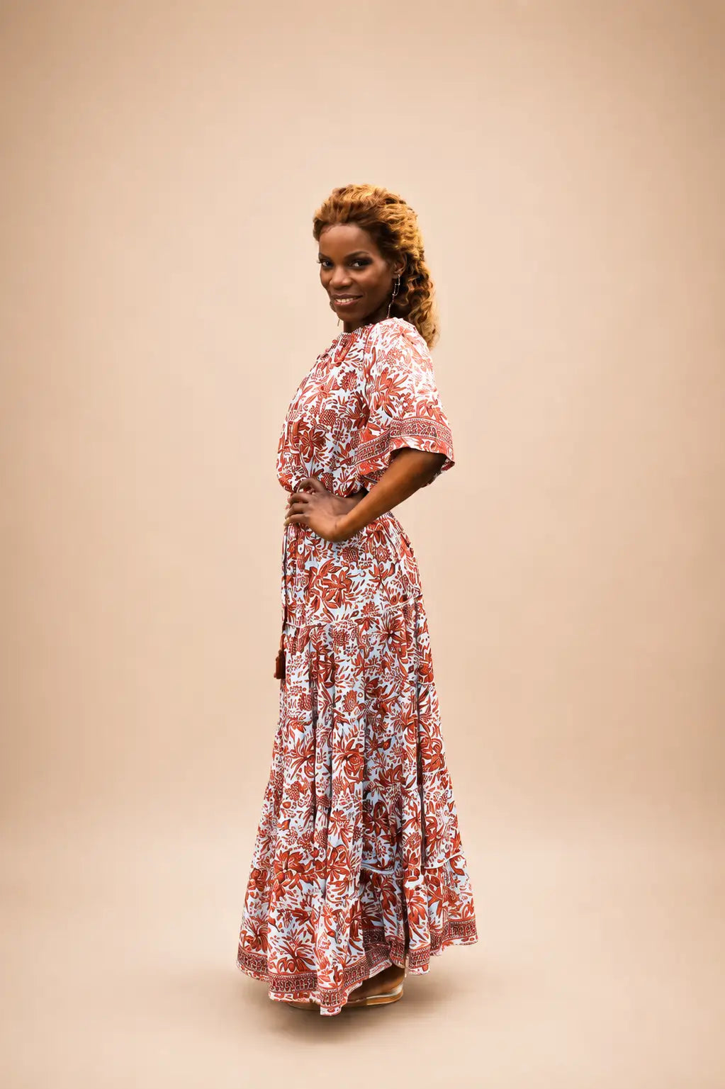 1971 Long Bohemian Frill Skirt And Gipsy Top Jungle