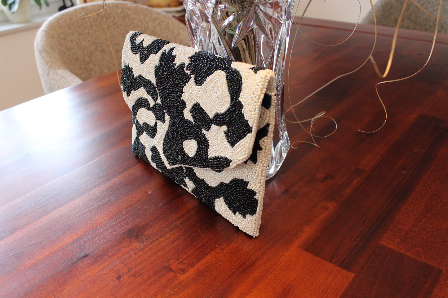 Clutch Bag, Handmade, Luxury Beaded Purse for  Party